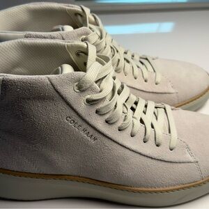 NEW Cole Haan Cream High-Top Sneakers Minimalist Design